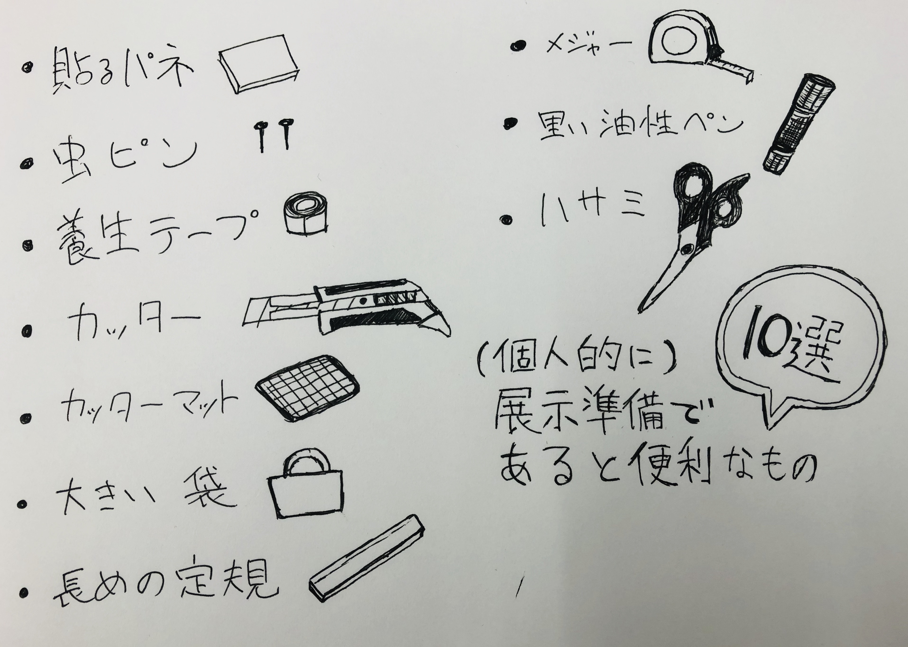 あると便利な展示道具10選 御茶の水美術専門学校 産学連携 プロジェクトベースドラーニング実践校